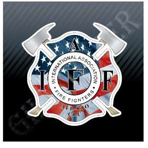   Fire Fighters US Flag Car Trucks Sticker Decal: Everything Else