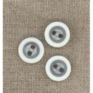 plastic button white ring By The Each