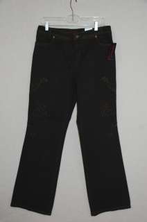 NWT Tribal Denim Black Embellished Stretch Jeans 10 New  
