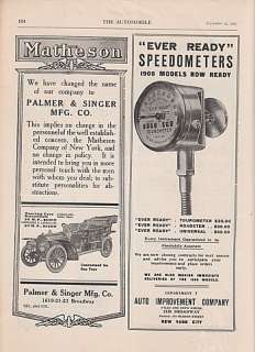 1907 Palmer & Singer Mfg Co Ad Matheson Touring Car  