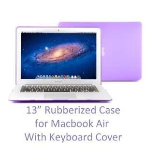  Purple Rubberized see through Macbook Air Hard Shell Case 
