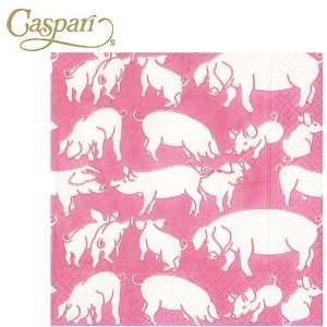  Caspari Paper Napkins 9940L Oink Pink Lunch Napkins 