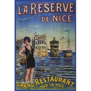  GIRL FISHING GRAND RESTAURANT LA RESERVE NICE FRENCH 