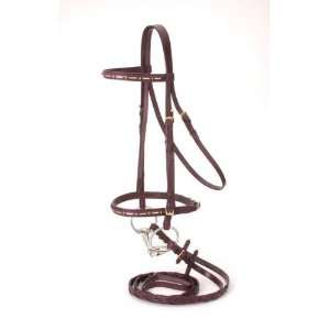  Silver Fox Gold Bar Jump Bridle   Brown   Full Sports 