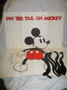 Vintage Hallmark Pin The Tail On Mickey Mouse Game WDP  