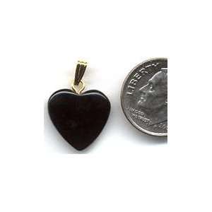  Black Obsidian 15mm Heart Pendant   GP Arts, Crafts 