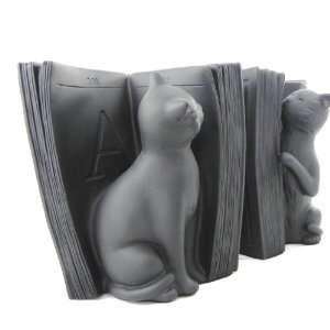  Pair of bookends Chats black books.: Home & Kitchen