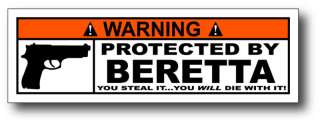 Protected By Beretta Sticker Decal Px4 Storm 92fs case  