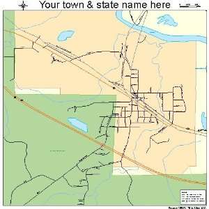  Street & Road Map of Beaumont, Mississippi MS   Printed 