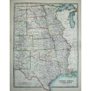  Johnston maps 1905 United States North America Texas: Home 
