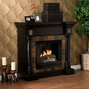   Carrington Slate Convertible Black Gel Fuel Fireplace