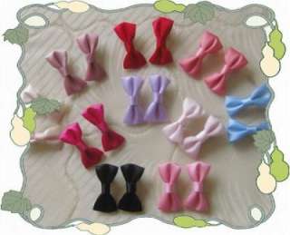 Beautiful 10 pairs of cute dot girls baby hair bow clip A 67  