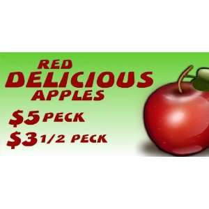  3x6 Vinyl Banner   Red Delicious by the Peck Everything 