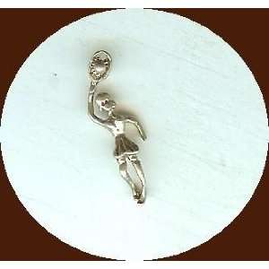  Woman Tennis Player, Sterling Silver Charm (Jewelry 