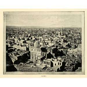 1901 Print Cairo Egypt Cityscape Capital Nile River 