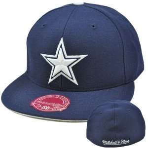 NFL Mitchell & Ness Throwback Logo Hat Cap Fitted Dallas Cowboys TK03 