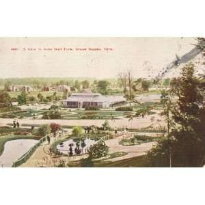   Vintage Postcard   A View in John Ball Park   Grand Rapids Michigan