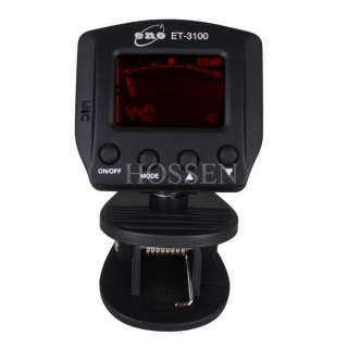   ET 3100 Electronic Digital Acoustic Guitar LCD Tuner MIC CLIP Pick up