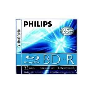  Philips 2X Blu ray 25GB Blank BDR Media, Jewel Case 