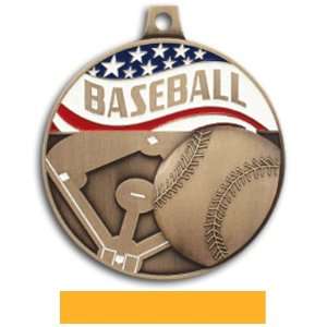  Hasty Awards 2.25 Americana Custom Baseball Medals BRONZE 