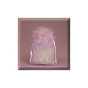  10ea   4 X 6 Lavender Feathered Top Organza Bag Health 