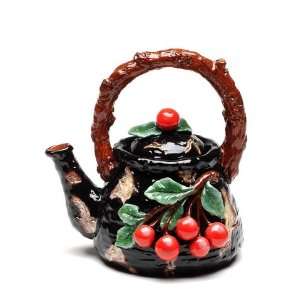  Spring   Terra Cotta Pottery Cherry   Cherry Teapot: Home 