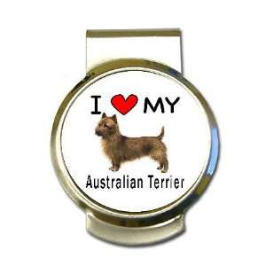  I Love My Australian Terrier Money Clip