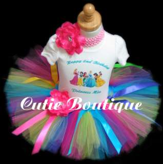 Rainbow Princess And Friends Birthday Outfit With Tutu And 