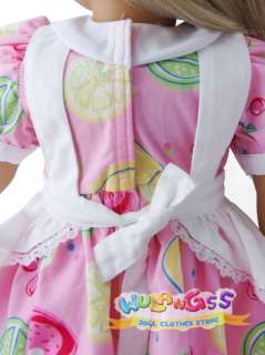 Handmade Fruit Maid Dress fits 18 American Girl doll  