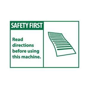 SGA6 to 10AP   Safety First, Read Directions Before Using This Machine 
