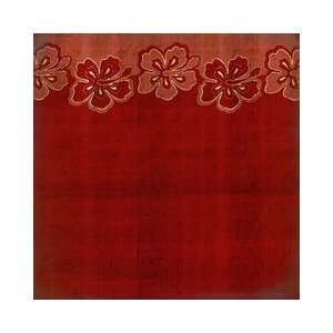  States Collection   Hawaii   12 x 12 Paper   Hibiscus Border   Red