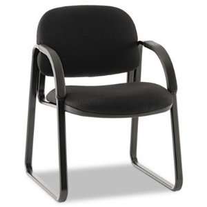   Sensible Seating Guest Arm Chair, Tectonic Fabric, Black: Electronics