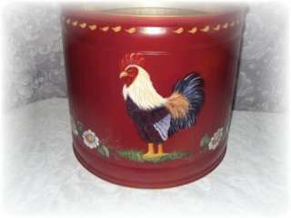 chic hp rooster metal tub bucket french country p.e.p  
