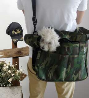   Dog Cat Travel Carrier Canvas Camouflage Shoulder Bag pb0005  