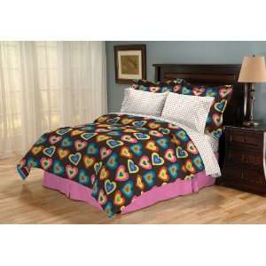   Bed in a Bag Full Size Bedding Set, Chocolate, 8 Piece