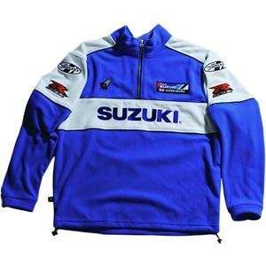   Rocket Suzuki Team Fleece Pullover   X Small/Blue/White: Automotive