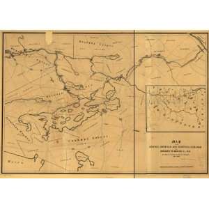  1845 Map of Boston Concord and Montreal Railroad