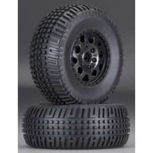  Team Associated Tire/Wheel Set   SC10 Front Black: Toys 