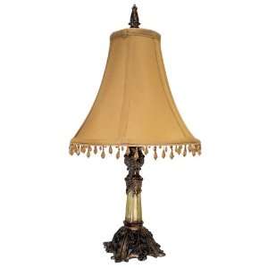  Abigail Antique Gold and Silver Accent Table Lamp: Home 