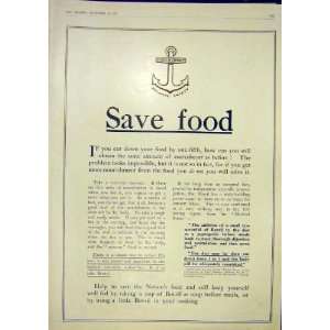   Food Economy National Safety Bovril Advert Print 1917