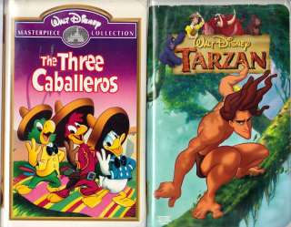 The Three Caballeros (VHS, 1997)& Tarzan   2 Disney VHS  