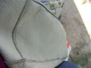 Lucky Brand Large White Pebbled Leather Hobo Shoulder Bag  