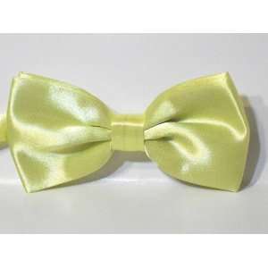  Satin clip on mens bow tie (yellow) 