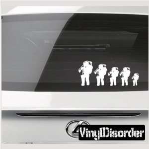  Family Decal Set Spaceman Stick People Car or Wall Vinyl 