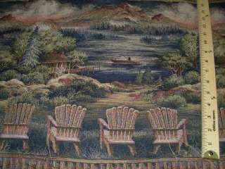 LAKEVIEW SCENIC FRIEZE~TAPESTRY UPHOLSTERY FABRIC~  