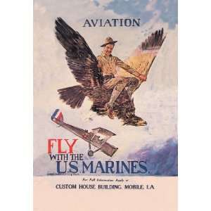  Fly with the U.S. Marines 24X36 Giclee Paper