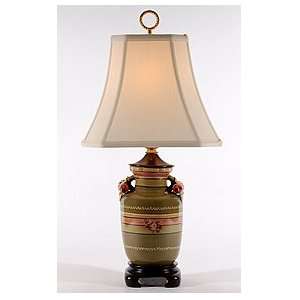  Bradburn Avonette Green & Blush Traditional Porcelain Table Lamp 