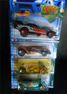   lot of 4 Hotwheels Diecast cars 2002 Cold Blooded complete series set