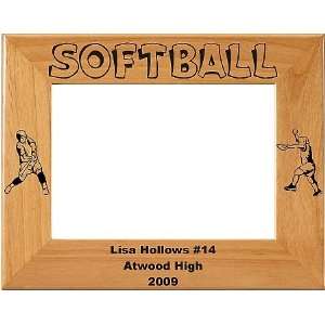  Laser Engraved Softball Picture Frame Baby