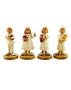 Nurse Figurine Blossom Bucket Nursing Set of 4  